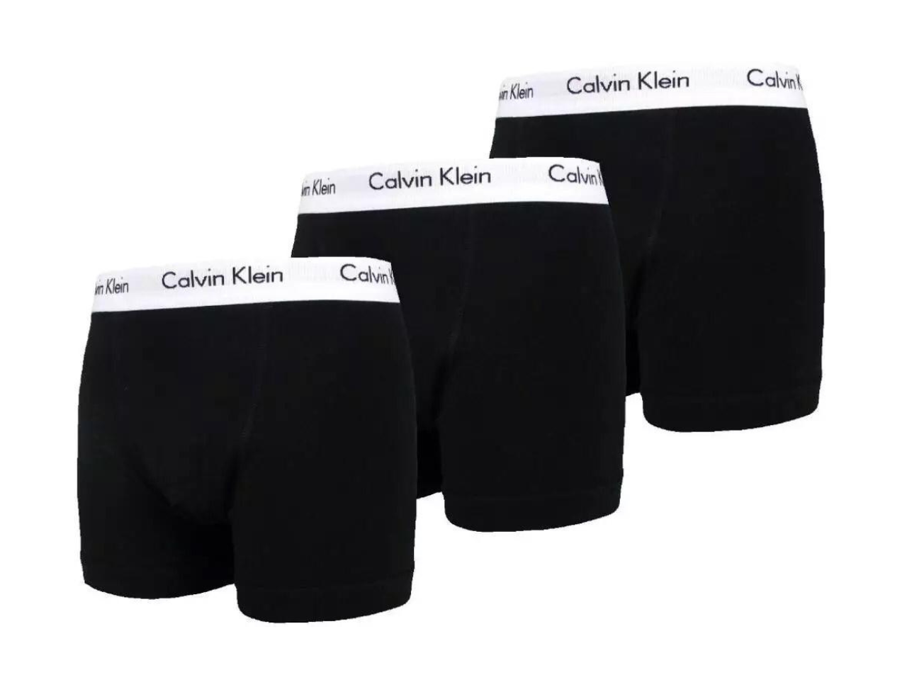 Calvin Klein Trunks 3er-Pack in Schwarz – Frontansicht