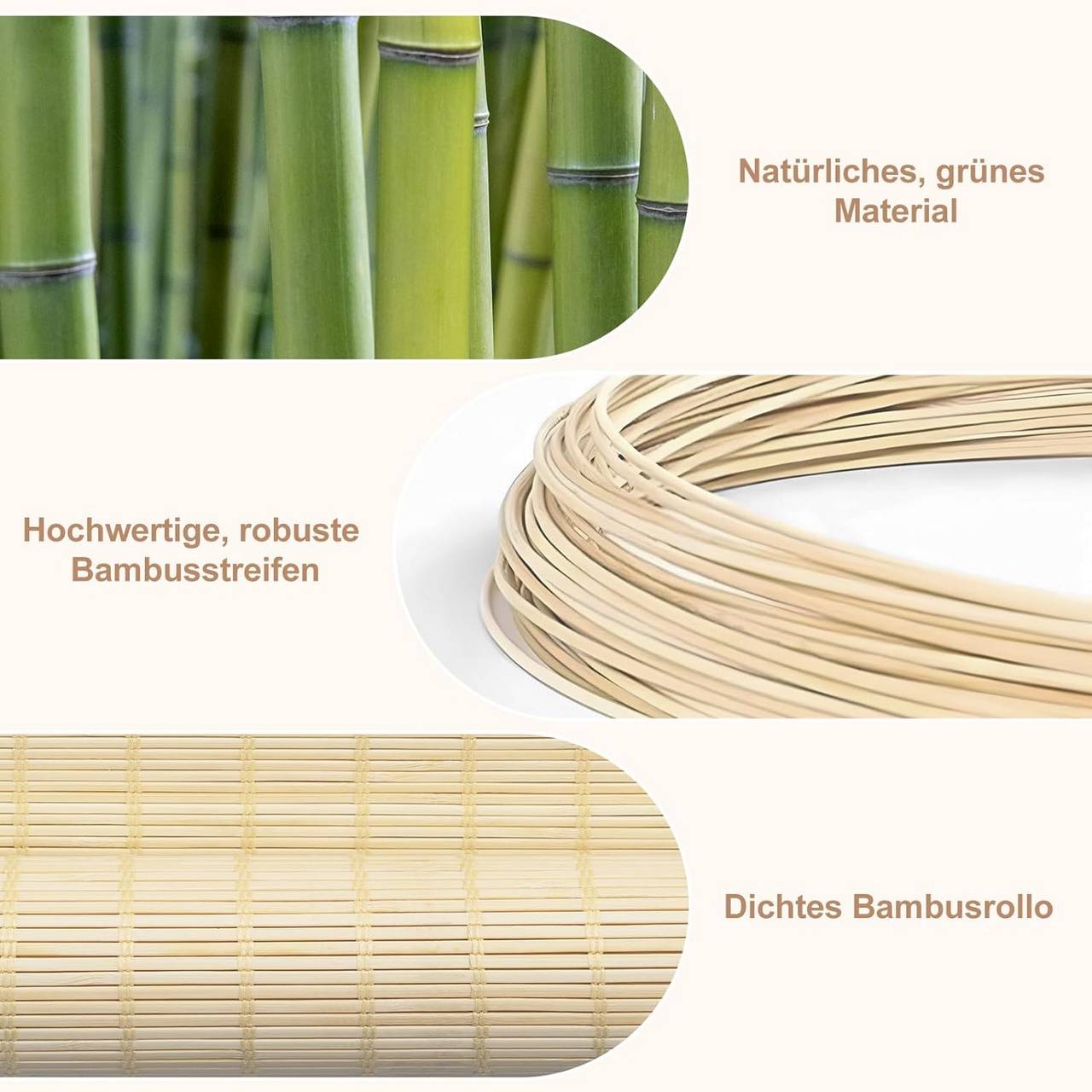 naturmaterial bambus – farb- und strukturvarianz