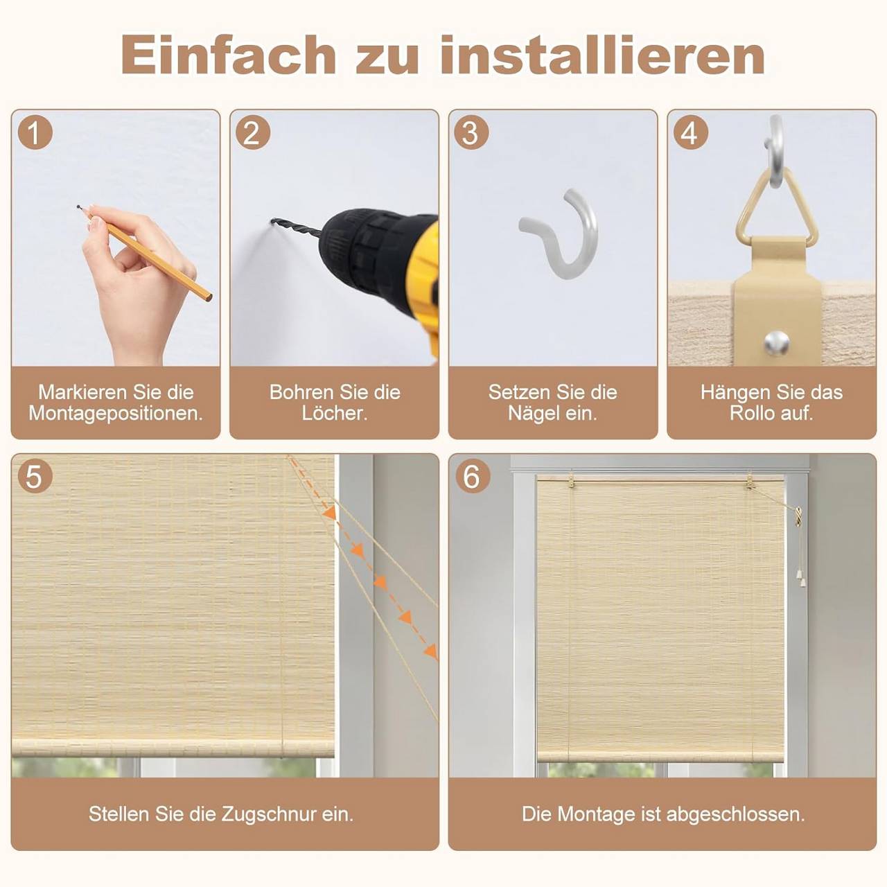 lamellen aus bambus – polierte oberfläche detail