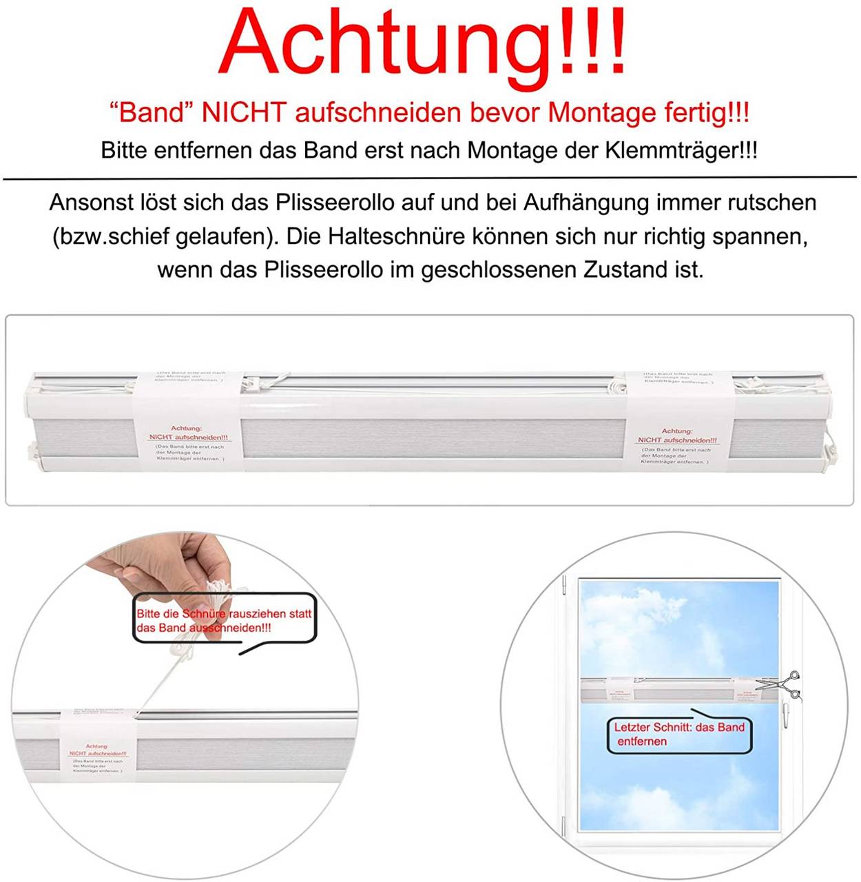 Aluminium-Schiene und Kordelführung – stabile Verarbeitung, Detail