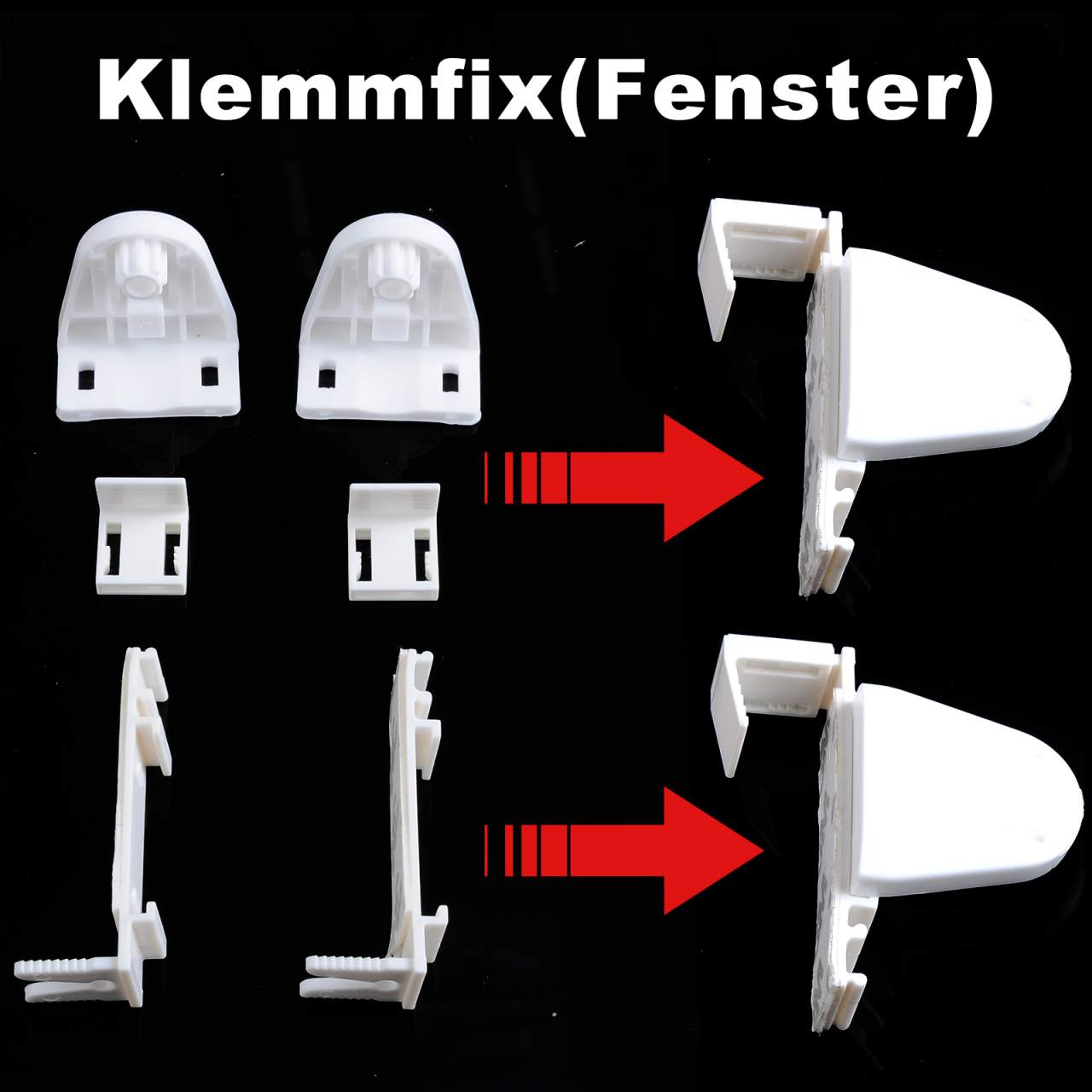 klemmträger detail – rollo am fensterflügel (1,3–2,0 cm) befestigt