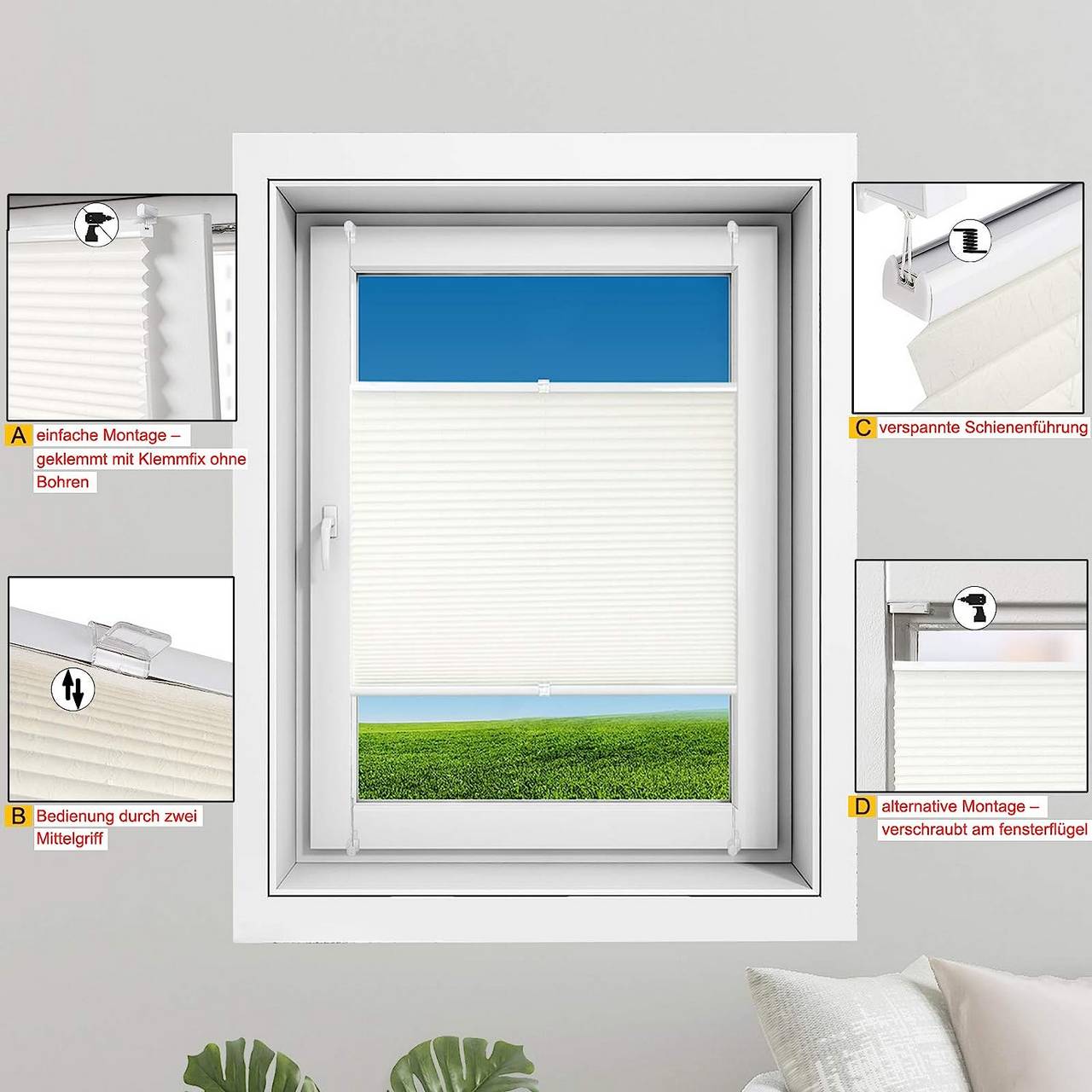 klemmhalter am fensterflügel – montage ohne bohren