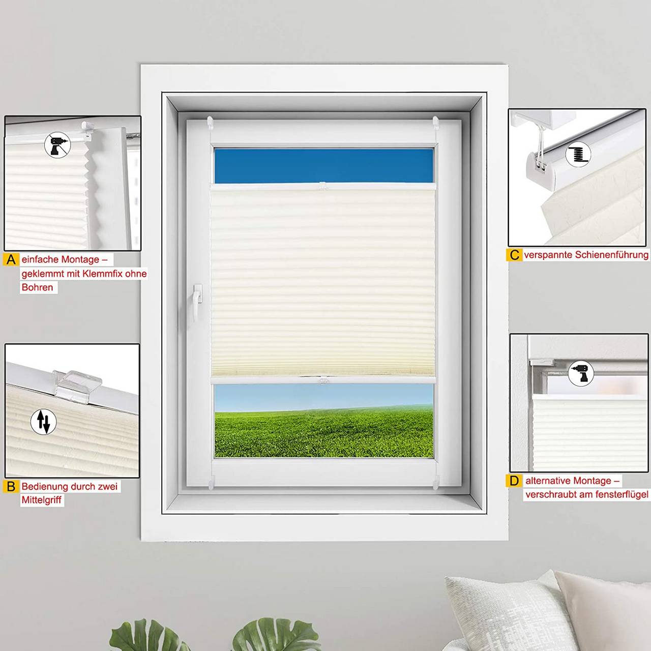 klemmhalter am fensterflügel – montage ohne bohren