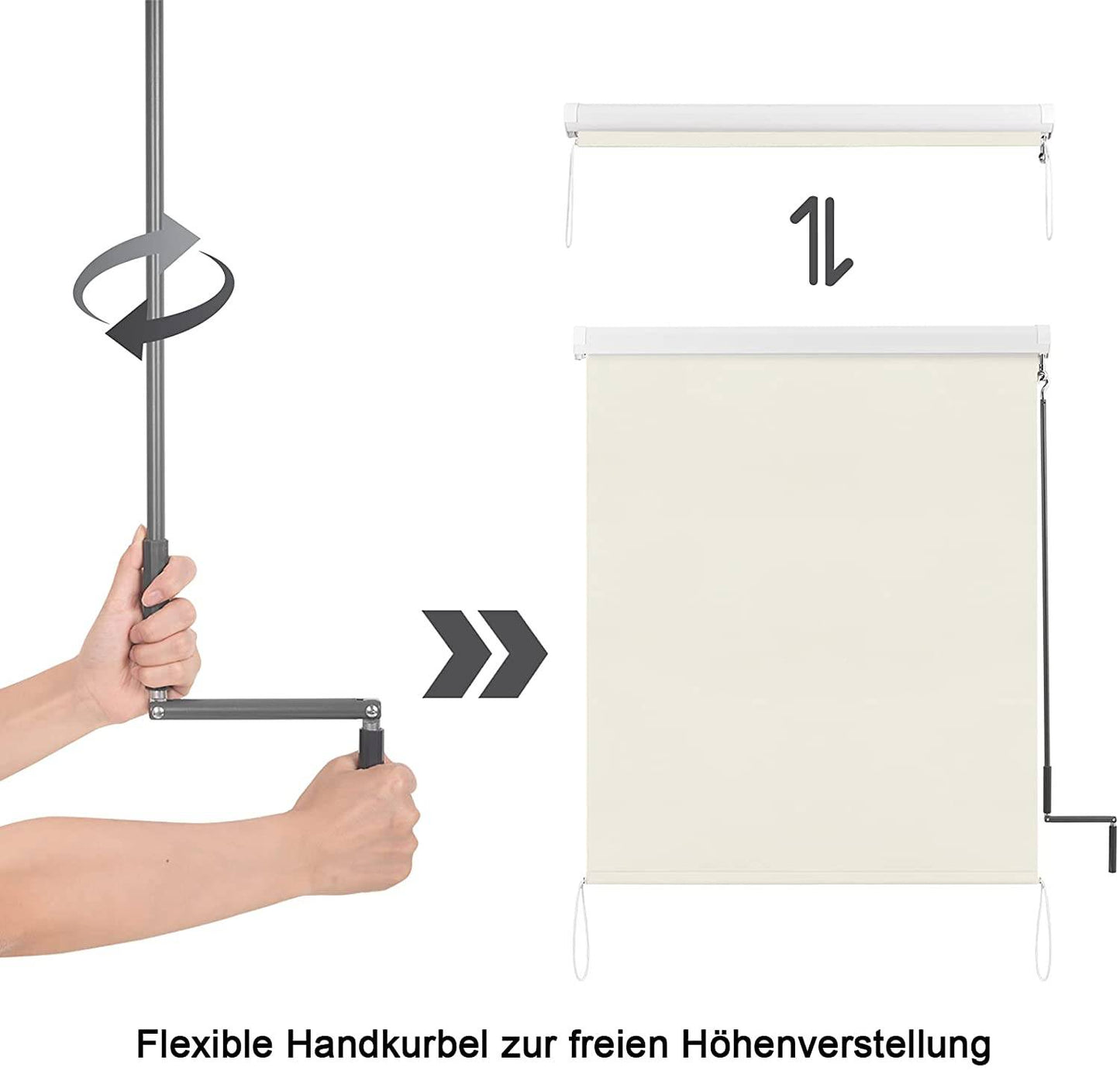 handkurbel rechts – klappbar/abnehmbar