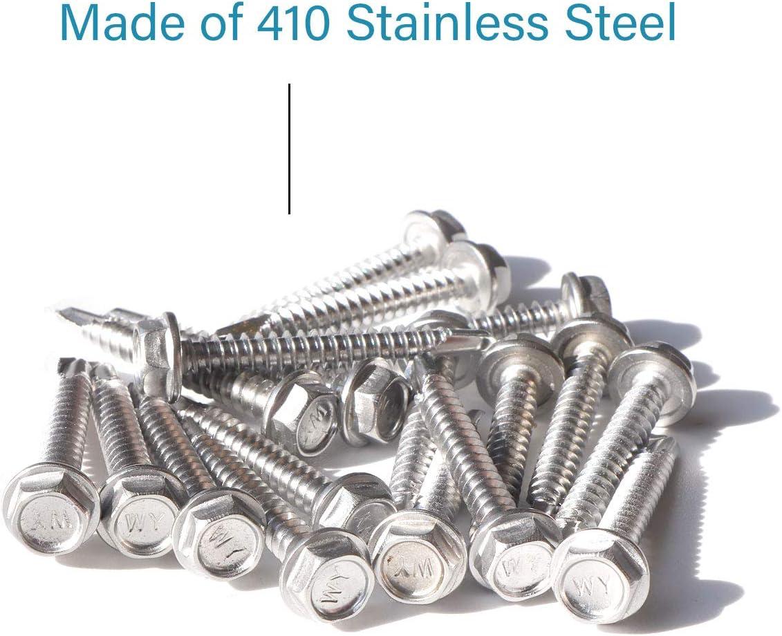 Anwendung: 4,8×38 mm 410-Edelstahl-Bohrschraube verschraubt Trapezblech mit Stahlprofil