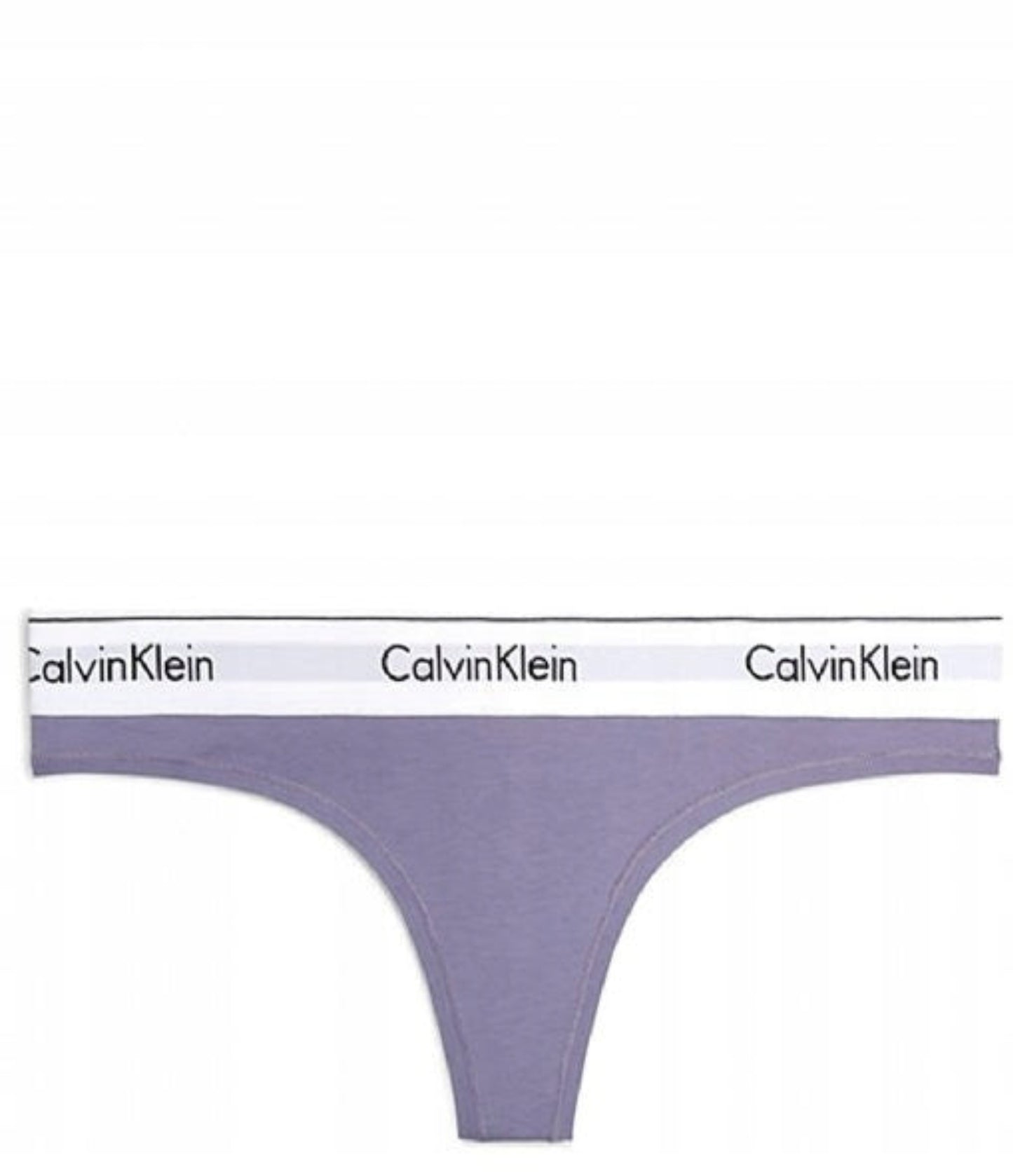 calvin klein tanga violett größe s – frontansicht mit logo-bund