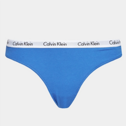 Calvin Klein Damen Slip S – Blau, Logo-Bund (CK91-0Z8A6J)