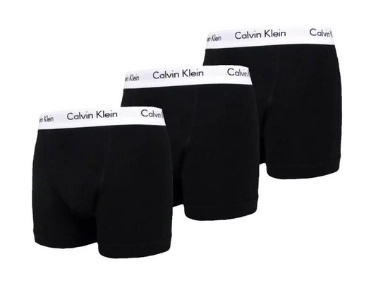 Calvin Klein Trunks 3er-Pack in Schwarz – Frontansicht