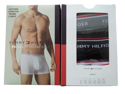 Tommy Hilfiger Herren-Trunks 3er-Pack, Größe L, farblich sortiert in Originalverpackung
