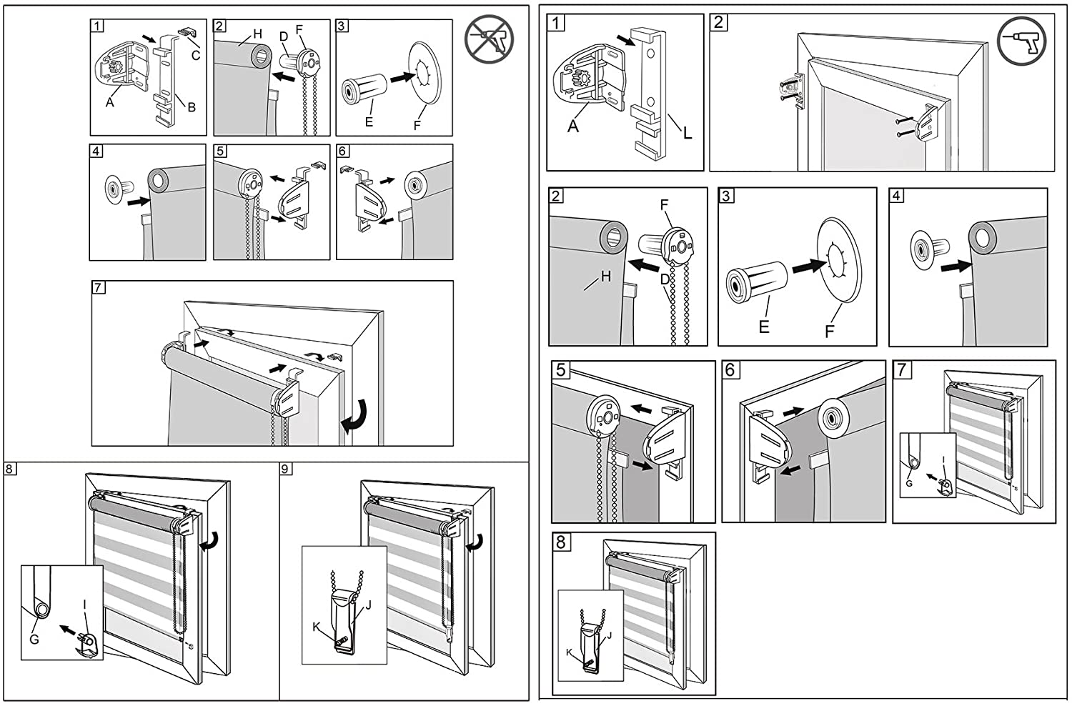 montage ohne bohren – halter aufstecken, rollo einhängen