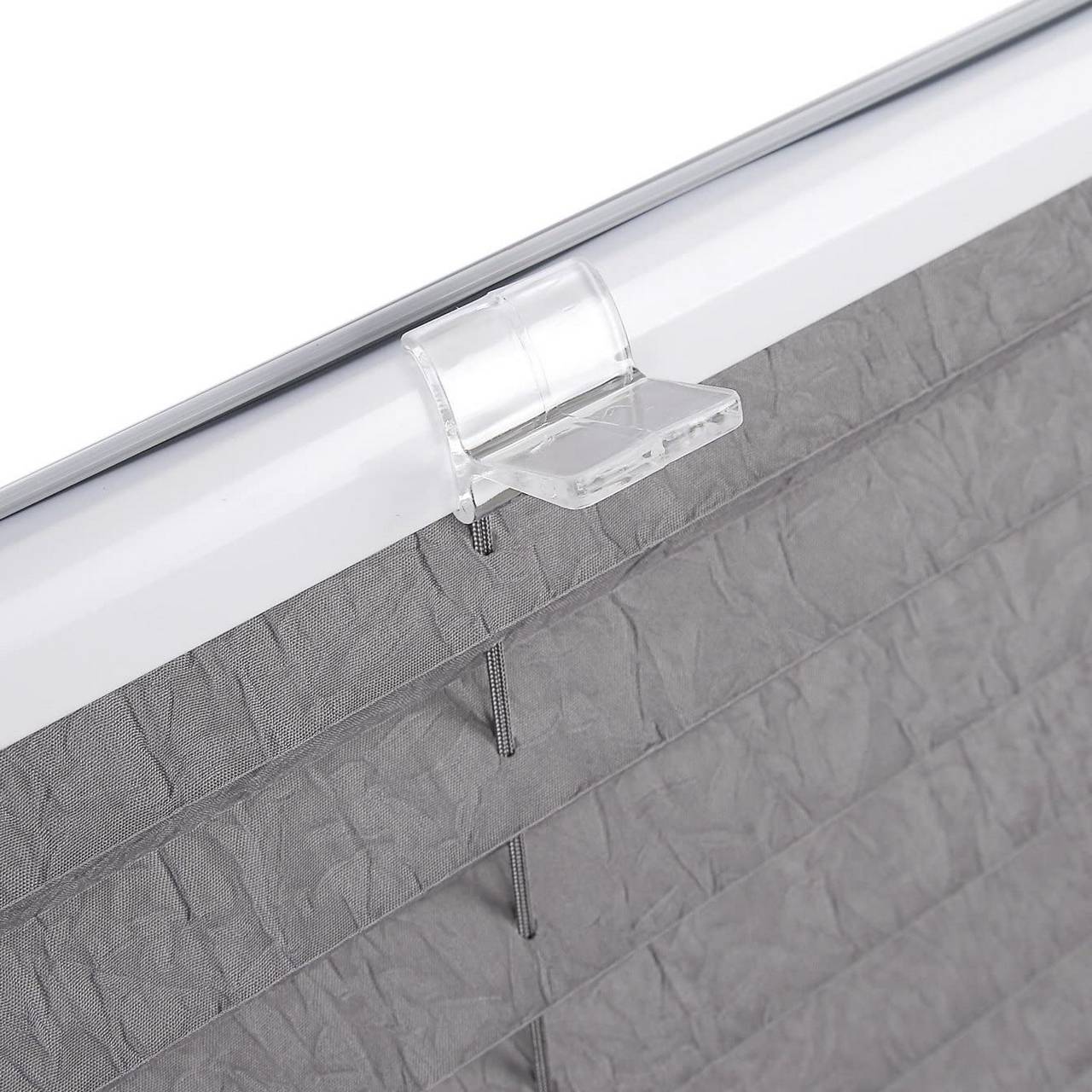 plissee ohne bohren easyfix – bediengriff mittig grau