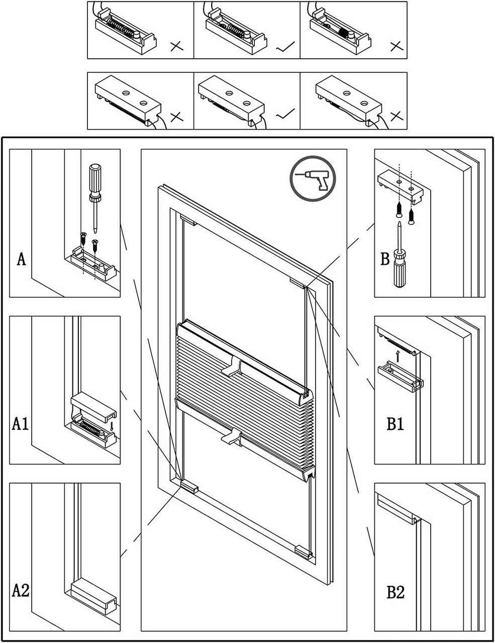 aluminium schienen – detail obere/unterschiene grau