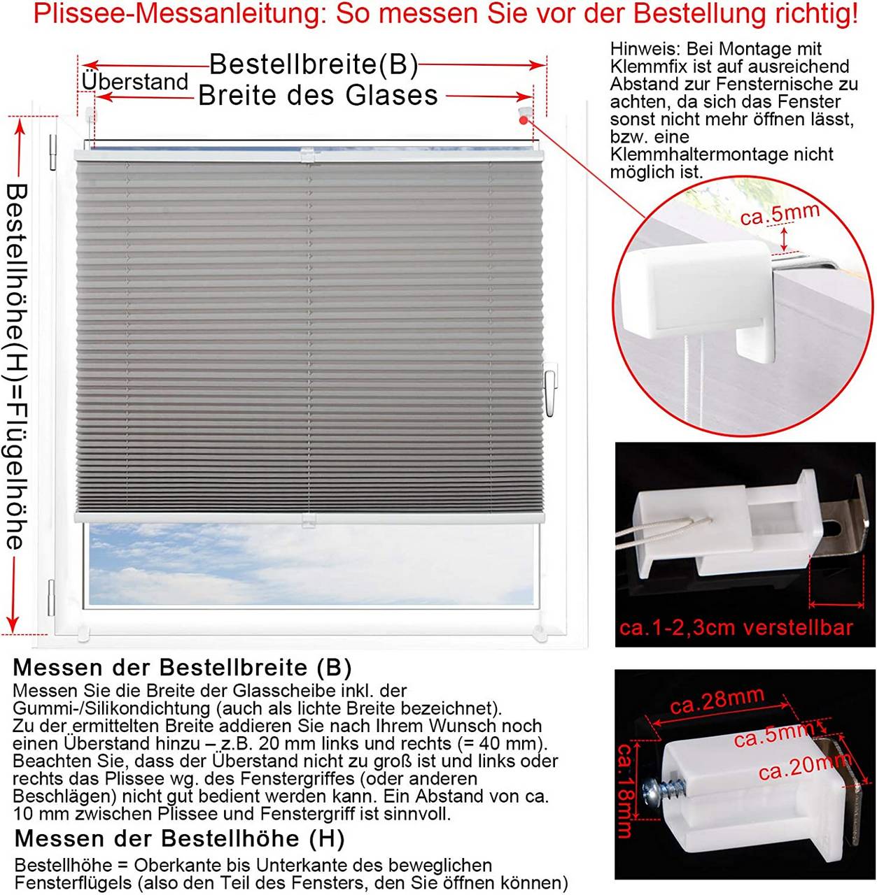 messskizze – glasbreite und glashöhe ermitteln