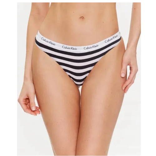 calvin klein tanga weiß größe m – frontansicht mit logo-bund